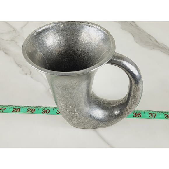 Lyman Pewter Bugle Mug 6" Stein Horn Viking Drinking Cup Cutler Hammer - Picture 16 of 16